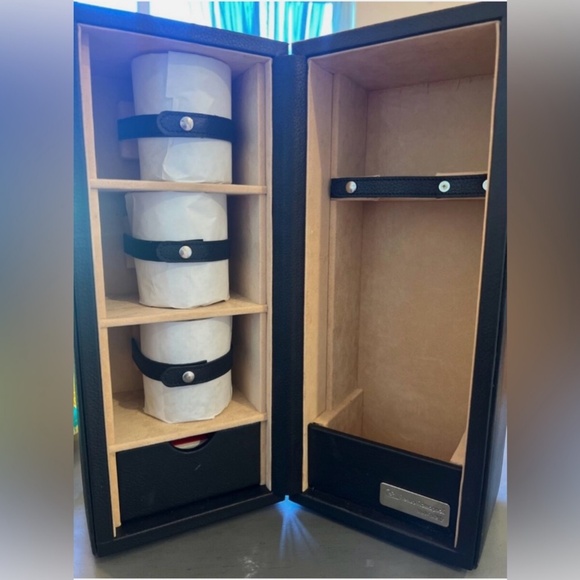 Black Leather Hemingway Whiskey Set - Picture 1 of 5